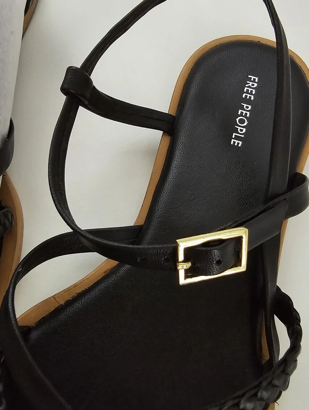 NWT Free People Black Sunny Days Sandals Summer Boho